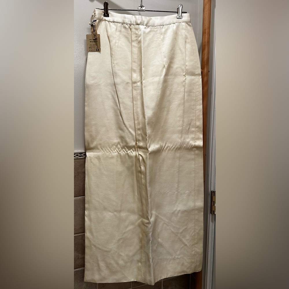 NWT Vintage 60s 70s Long Straight Skirt Formal